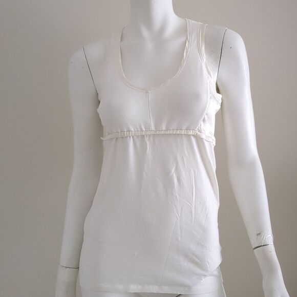 BRUNELLO CUCINELLI Scoopneck Tank Silk Trim - Picture 1 of 10